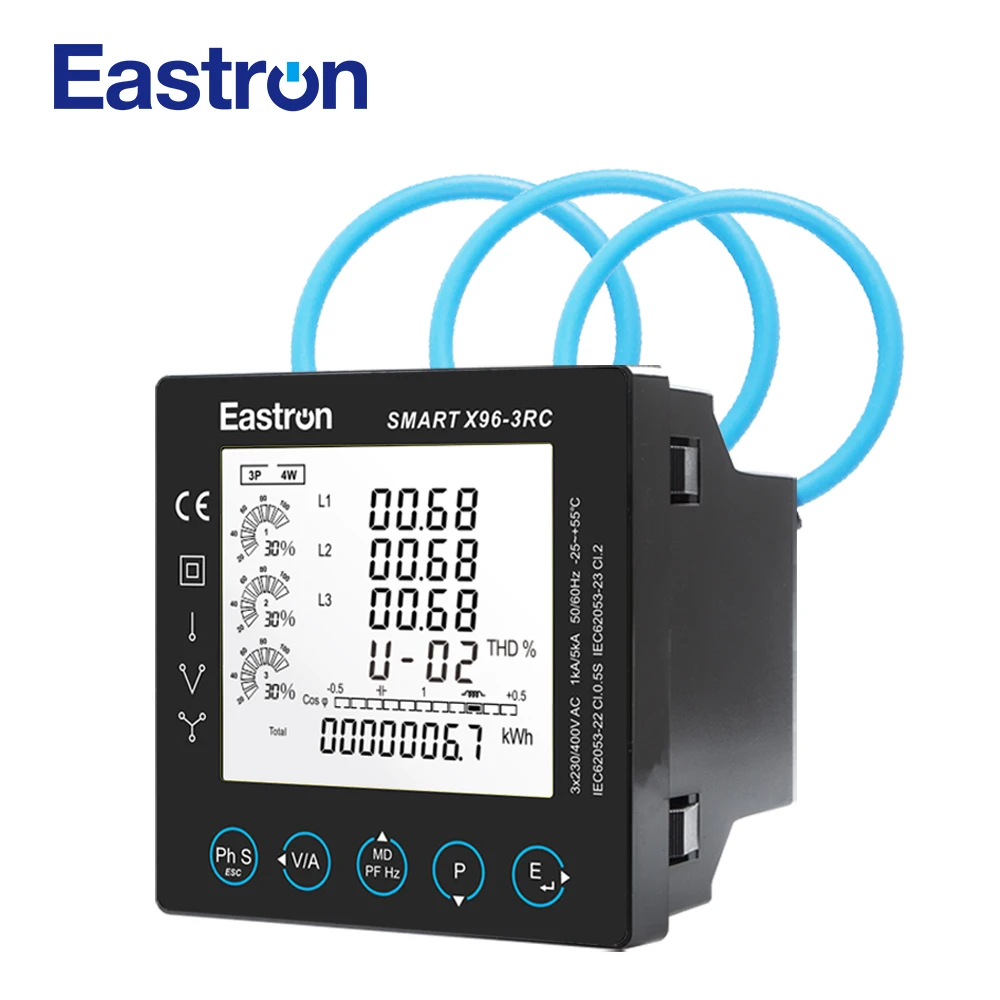 Eastron Smart X96-3RC CT Type RS485 Rogowski Coil Connection Smart Meter for Electricity Distribution