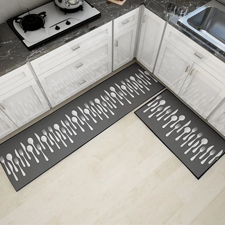 Пользовательский нескользящий длинный кухонный коврик из ПВХ для отеля