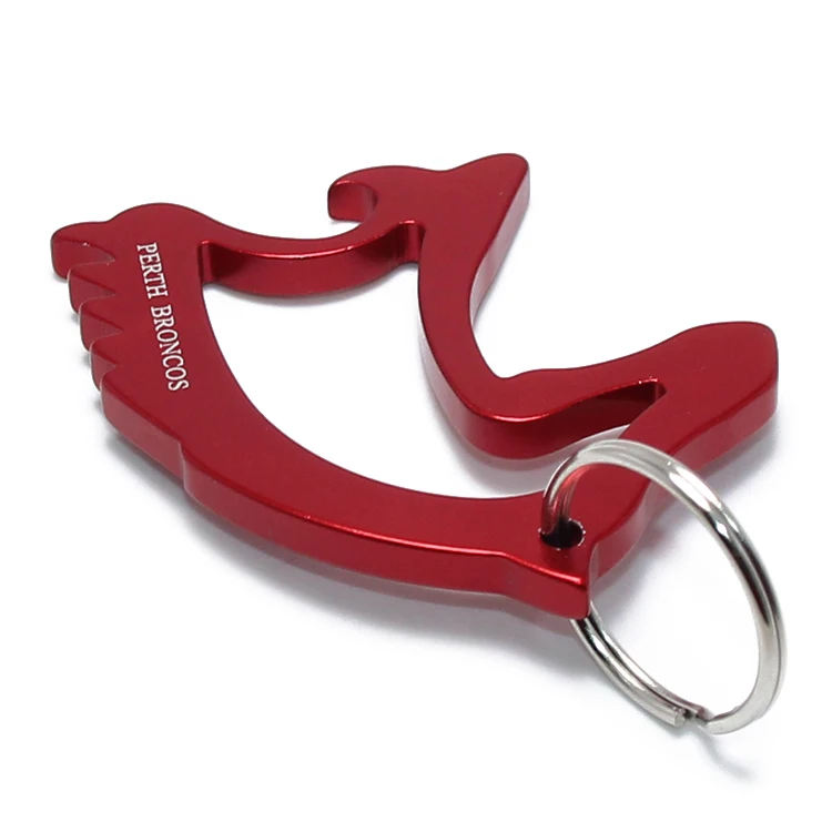 
Hollow Out Metal Horse Head Shaped Beer Opener Key Ring Promotional Gift Custom Laser Logo Aluminum Horse Bottle Opener Keychain 