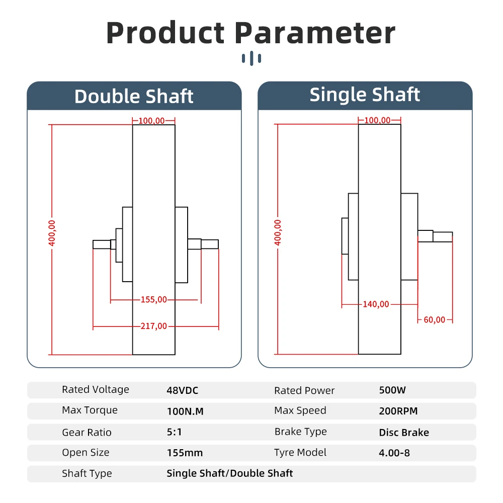 16 Inch 48V 500W Double Shaft Brushless Gear Hub Motor Conversion Kit with Soft Start Controller Display and Reverse