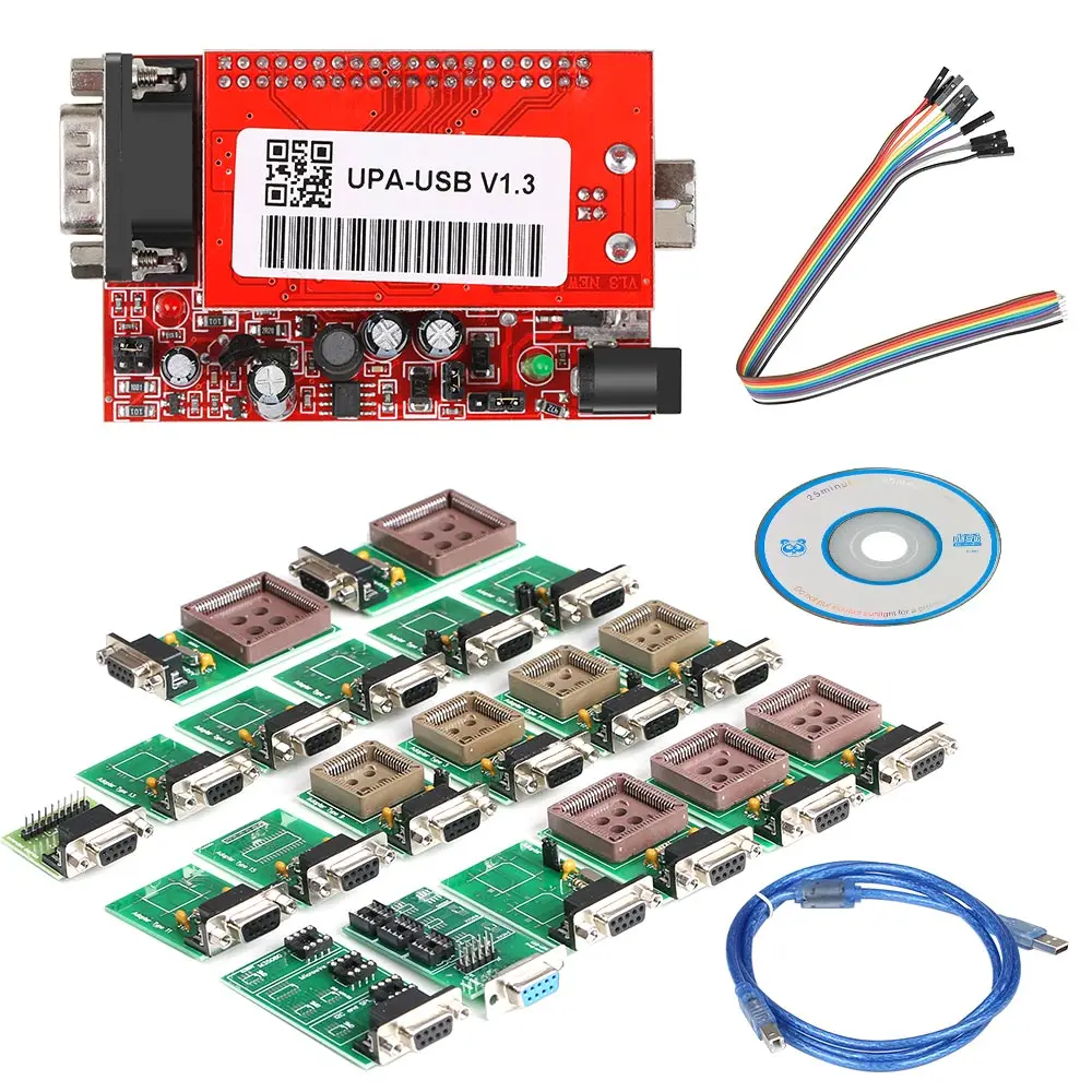 UPA-USB Serial Programmer Full Package All Adapters UPA USB ECU Chip Tuning ECU Programming Tools for STMicroelectronics ST62