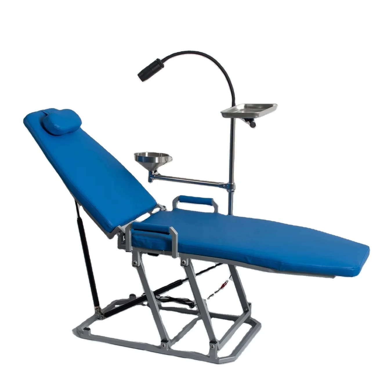 Dentist clinic use easy operating portable dental chair with PU leather Cushion material