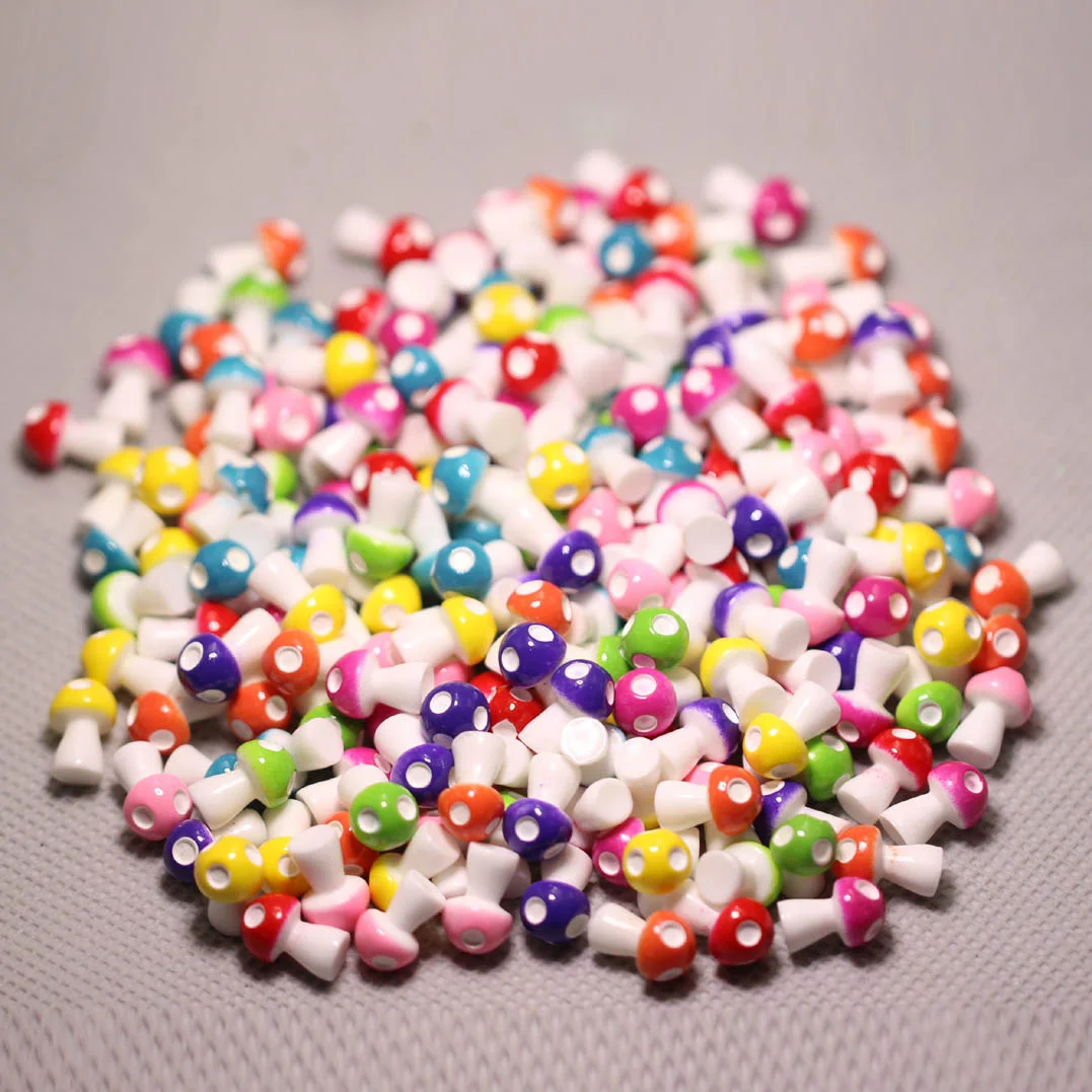 Fairy Garden Miniatures, Tiny Mushroom Model Figures, DIY Terrarium Figurines for Bonsai Craft Moss Landscape Accessories