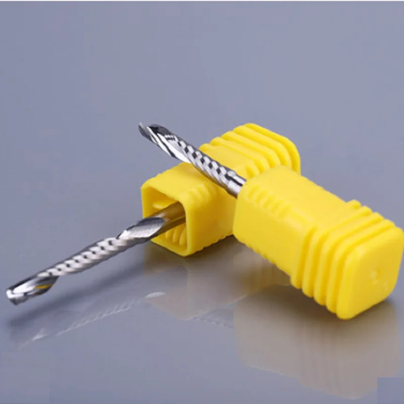 CNC carving single flute carbide end mill for wood and acrylic