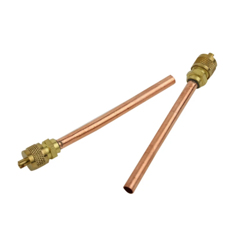Refrigeration spare parts Copper access valve 1/4 copper ac charging valve for refrigerator