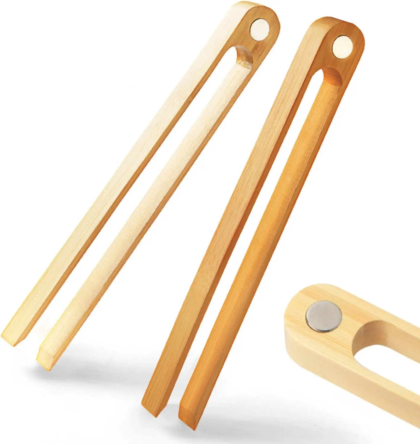 Eco Friendly Bamboo Toast Tongs Custom Wood Toaster Tongs with Anti Slip Design and Cooking Oil Coating for Cooking