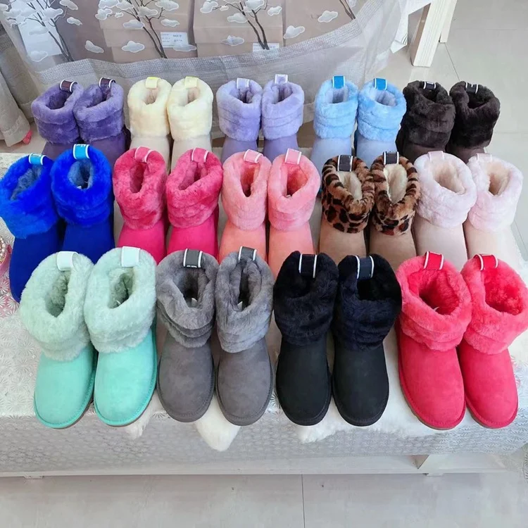 Прямая поставка с фабрики, оптовая продажа, зимние меховые ботильоны, обувь, женские ботинки, ботинки для женщин