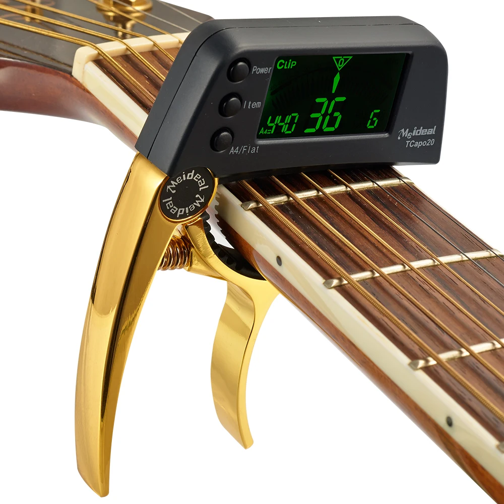 Digital Guitar Capo And Tuner 2 In 1 Classical Custom Metal Acoustic Guitar Capo With Tuner Accessories