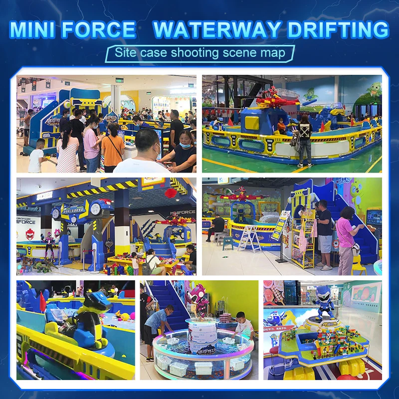 Outdoor Public Playground Equipment Educational Fiberglass Electric Boat Drifting Water Channel & Water Play Table for Amusement