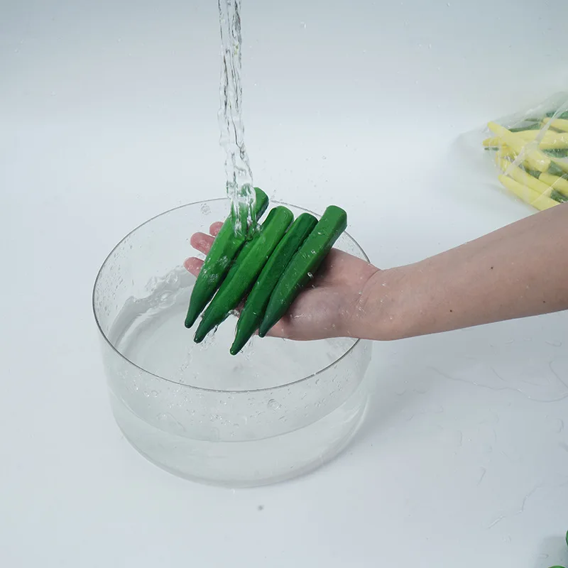 CXQD okra model fruit props decoration pieces foam material factory wholesale spot simulation vegetables