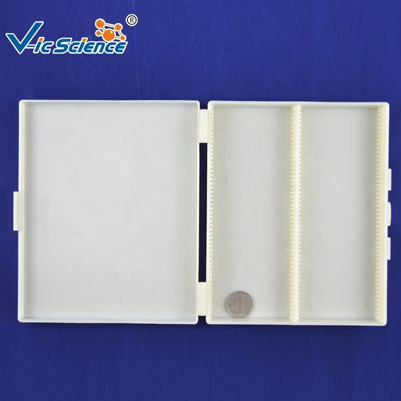 
Plastic microscope slides storage case small plastic prepared slides box 