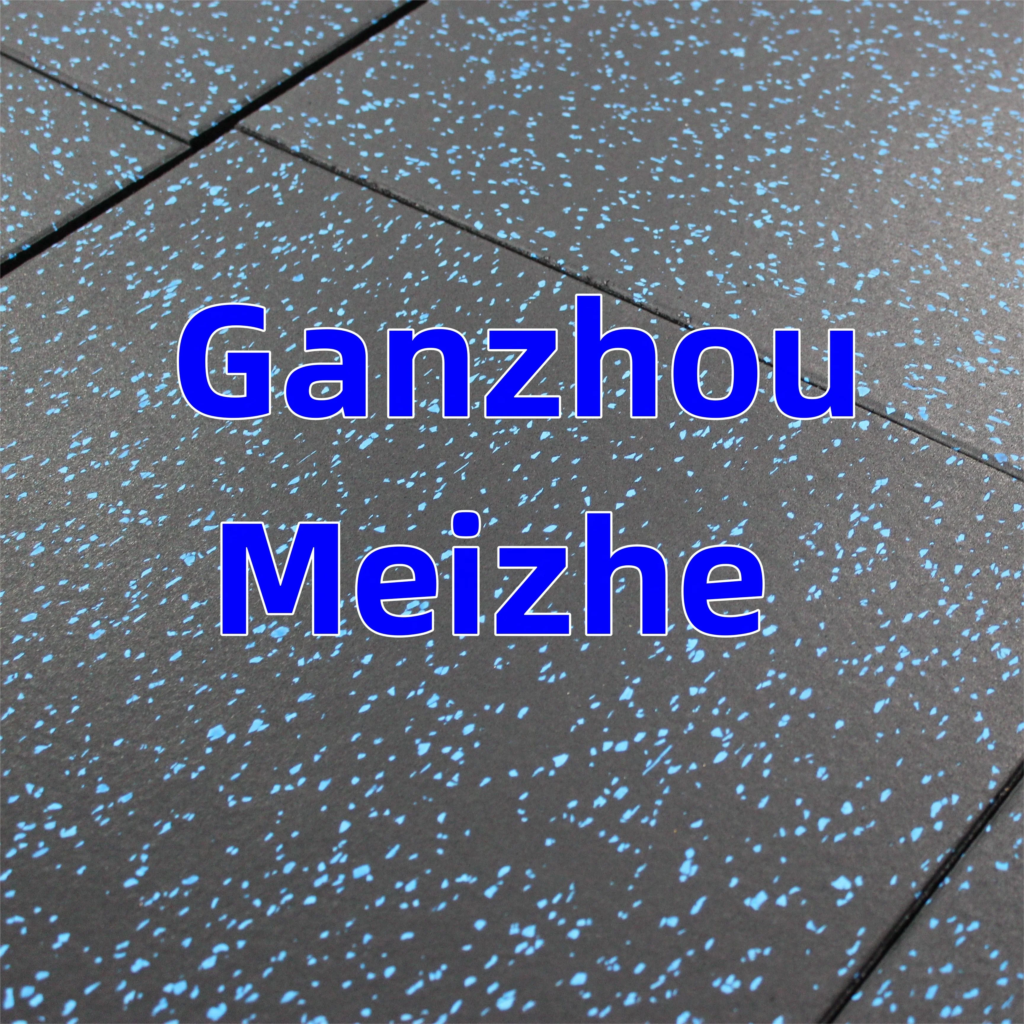Free Sample Elastic Weight Lifting Gym Rubber Flooring Tiles Blue Dot 25mm Gym Rubber Floor Mat With EPDM Granules