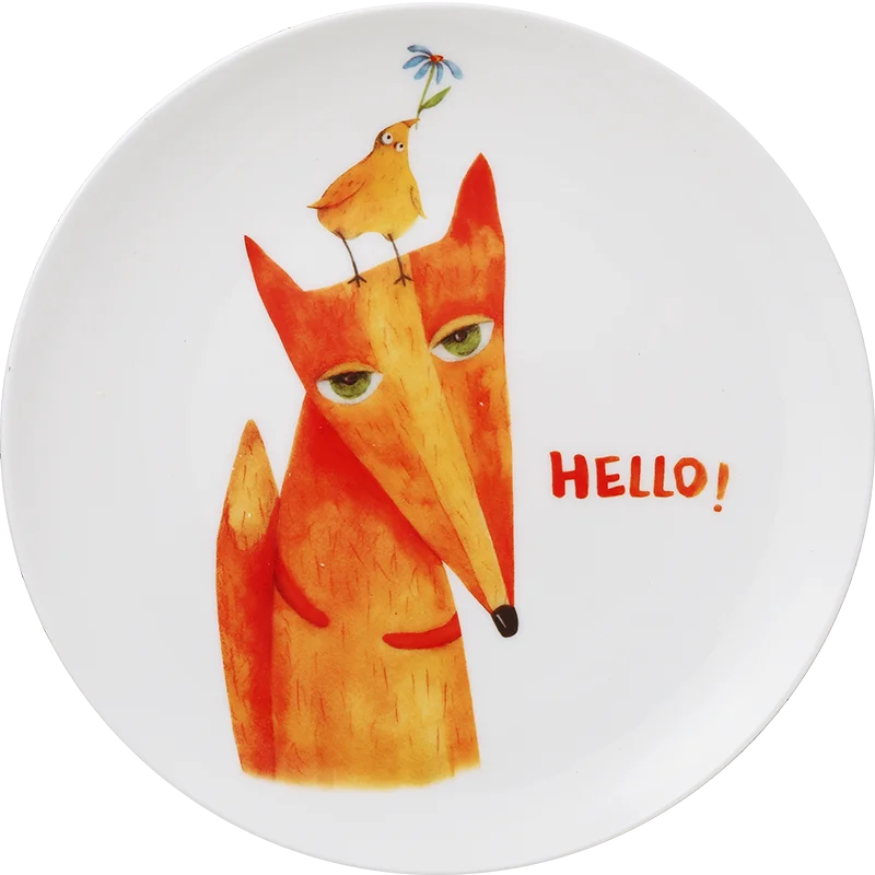 Cheap Dinnerware Sets Stock With Animals Ceramic Tableware Dinnerware Sets chinaware Tray round Plate