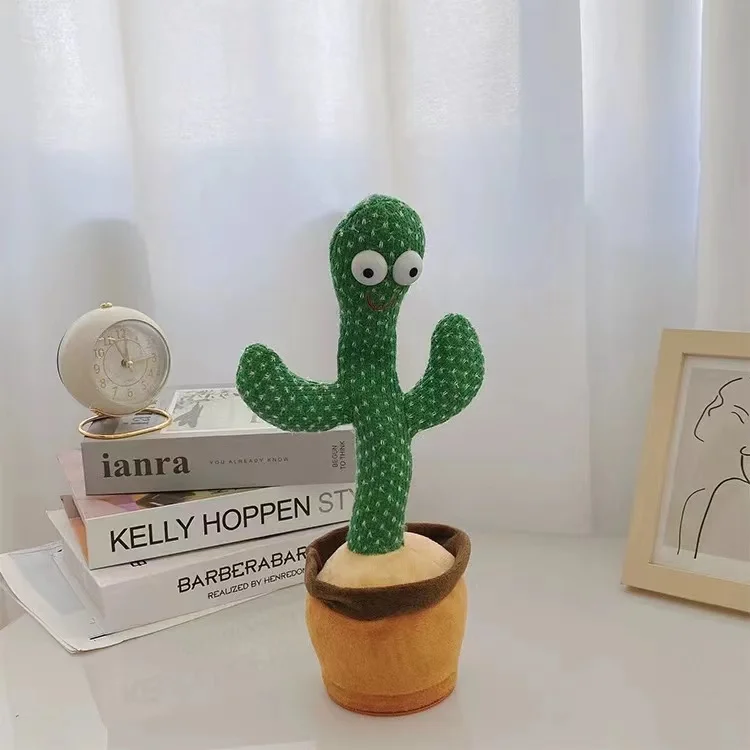 Cute Electronic Shake Talking Dance Singing Plush Doll Cactus Musical Dancing Cactus Toy