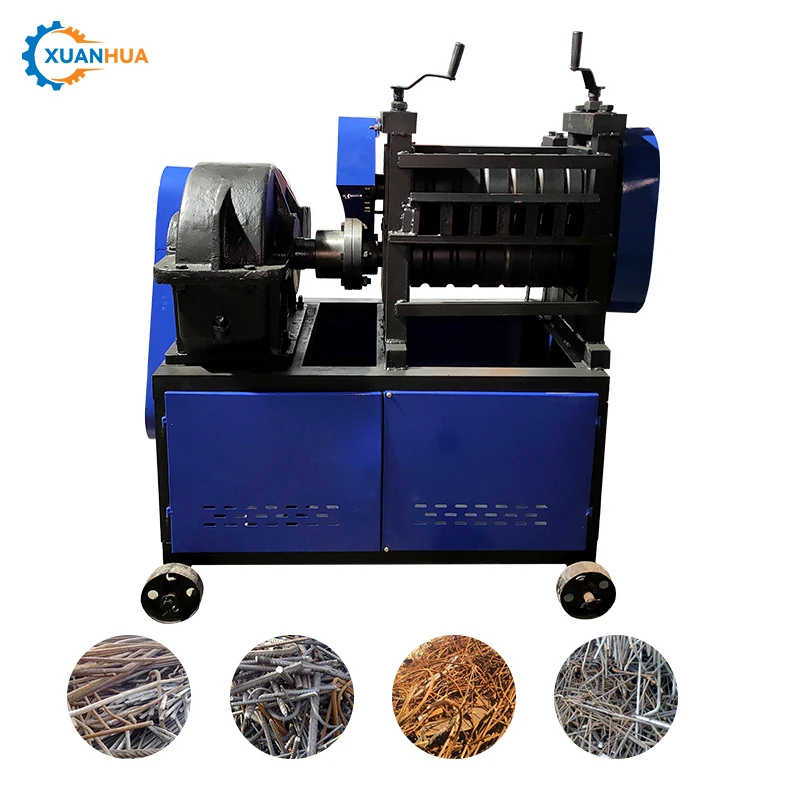 scrap rebar straightening machine used waste short steel bars wire straightening machine