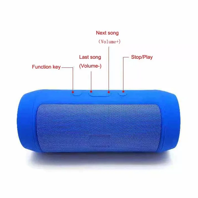 Factory Price Oem Logo Portable Bass Stereo Speaker Waterproof Drum Shape Mini Speaker