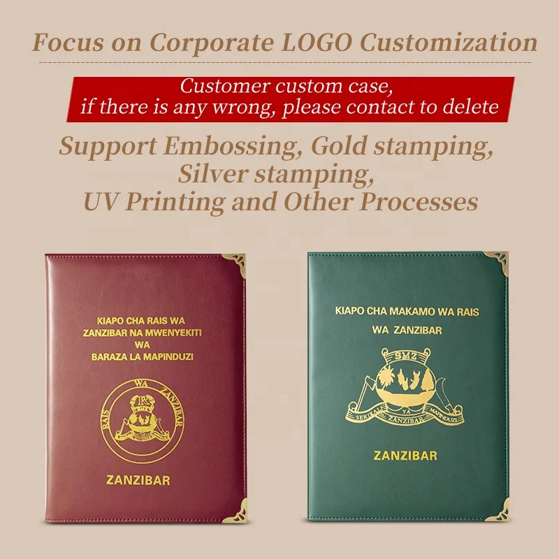 Plain Pu Leather Diploma Cover Holder,Leather Certificate Holder Green,Black Leather Folder For Certificates