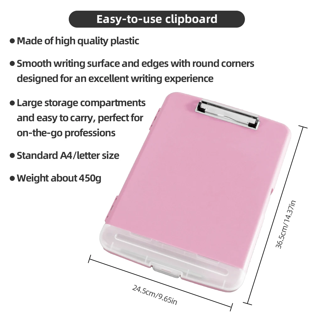 Foldable Nursing Clipboard Store Stationery Document Notebook Portable File Pockets Anatomy Clipboards Lever Arch File Clipboard