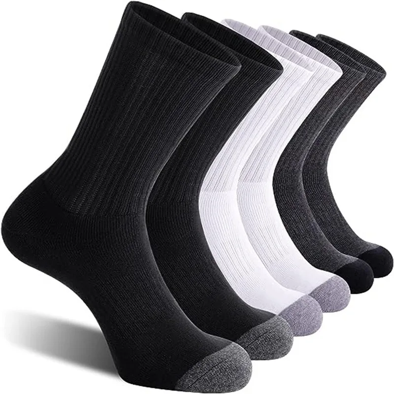Men Cotton Socks New Style White Socks Men Soft Breathable Sports Long Walking Running Hiking Thermal Socks