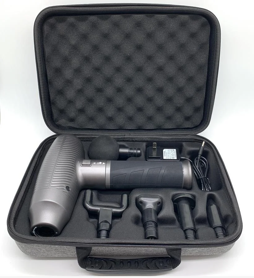 YICOLY Rechargeable hammer massage product hot percussion massage gun portable touch screen Medical Heat Compress massage gun