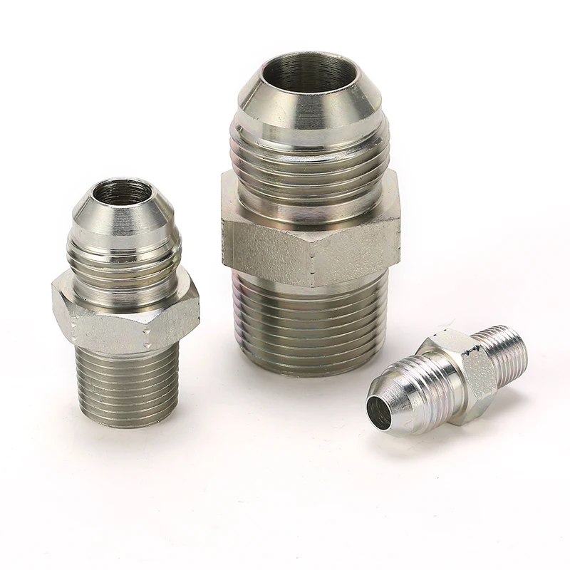 Manufacturer china supplier straight male jic to npt stainless steel/carbon steel tube pipe fitting