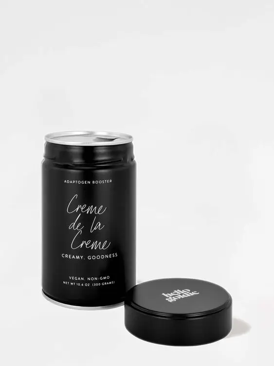 Custom cylindrical spice matcha tin canister black metal tin jar coffee powder bean 250g tin can