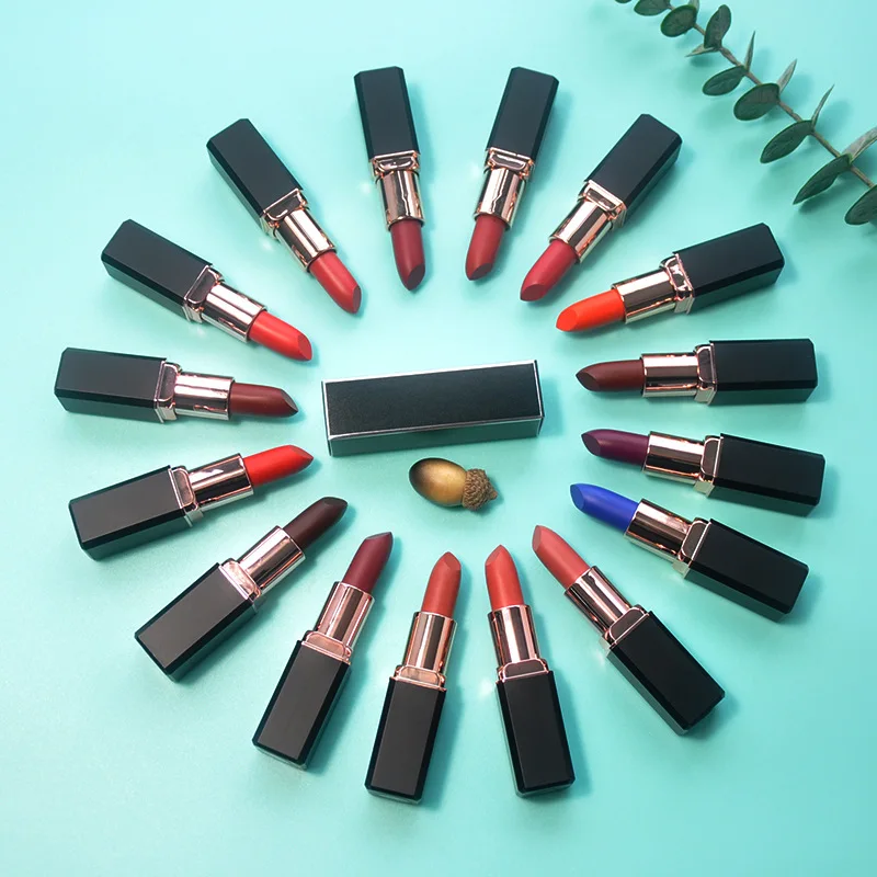 Matte Long Lasting Highly Pigmented Hydrating Creamy Buildable Lip Stick Vegan Lipstick