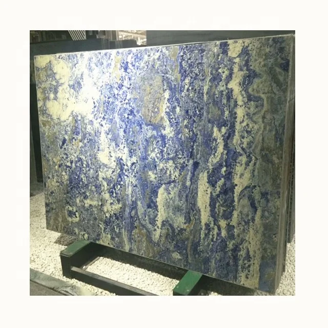 
Polished Brazilian Blue Azul Bahia Granite For Hotel Villa Luxury Flooring And Wall 