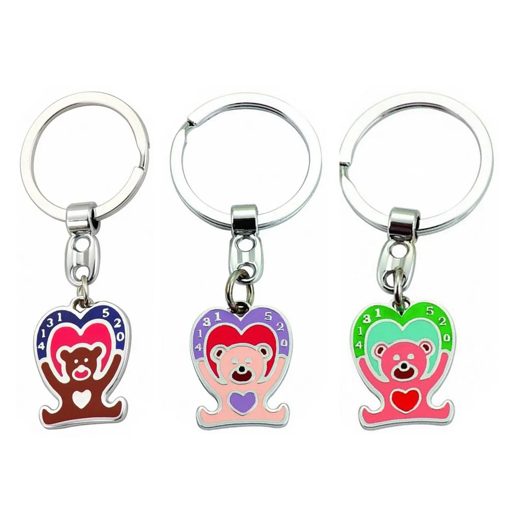 key chain keyring wholesale cheap metal mini small teddy bear toy doll molds keychain