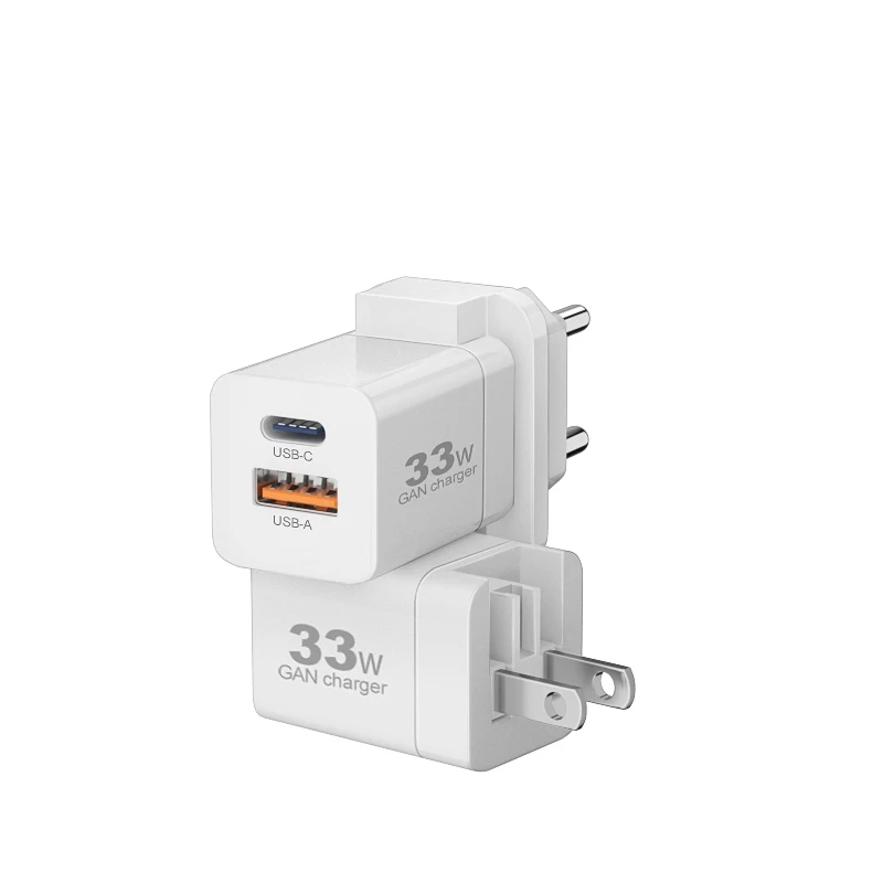 2 Ports  Laptop USB C PD Charger Adapter 33W  Gan Charger for MacBook