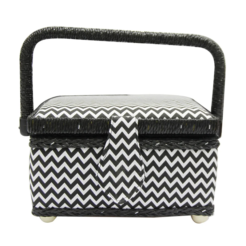 Large square Woven Fabric Basket For Sewing Needlework At Home By Hand