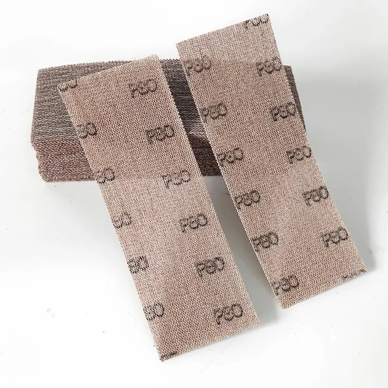Mesh sandpaper net abrasive strips 70x198mm sanding for dust-free polishing wood automotive sand paper