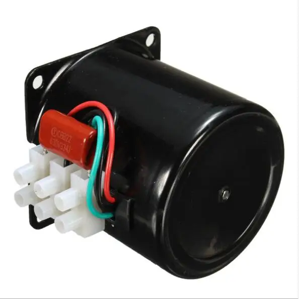 220V AC 28W Micro Gear Motor 68KTYZ 50Hz Permanent Magnet Synchronous Gear Motor Low Speed Reversible Geared Components