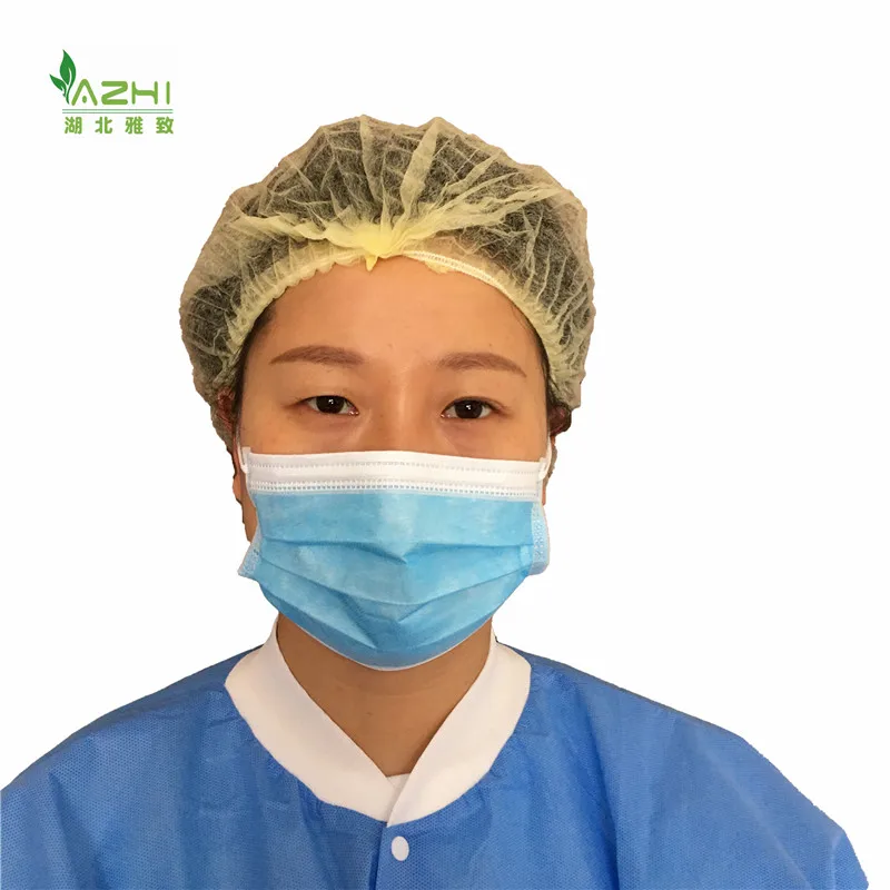 Non-woven  Bouffant Cap for Industrial Use clip cap for Food Service with single/double elastic Bulk Purchase hair net