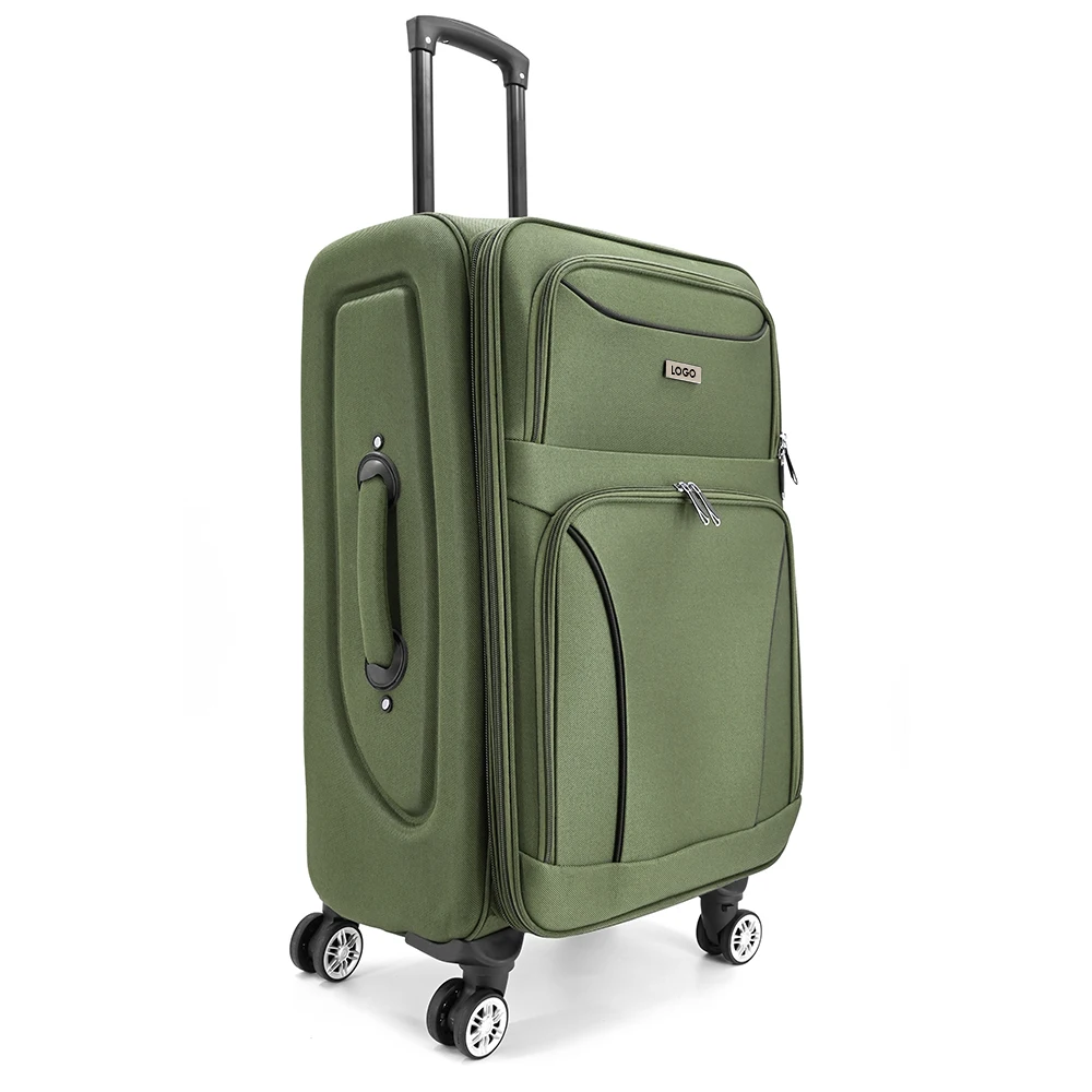 Super light cheap luggage set trolley suitcase roller luggage bag 4 wheels soft nylon luggage