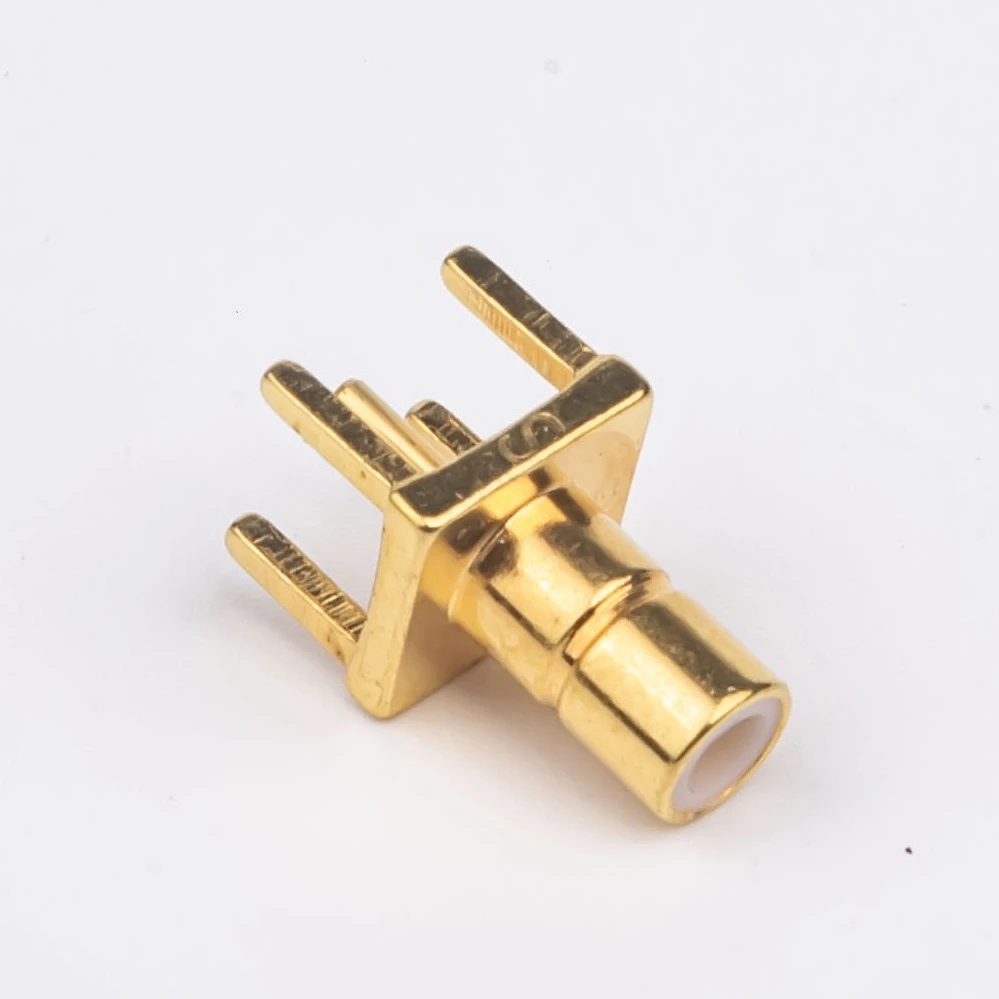 SMB-JHD male plug with 50 ohms plated gold microstripe for PCB Mount SMB RF Coaxial connector