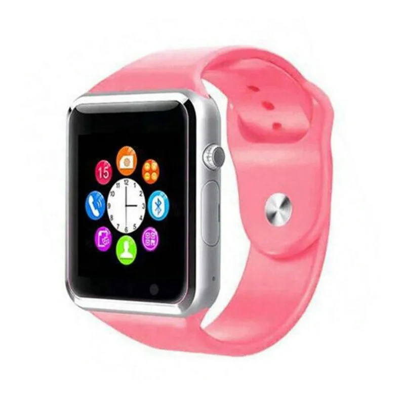 Wholesale High Quality Colorful SD Card Camera BT Mobile Phone A1 Smart Watch With Sim Card for Android Cell Phone