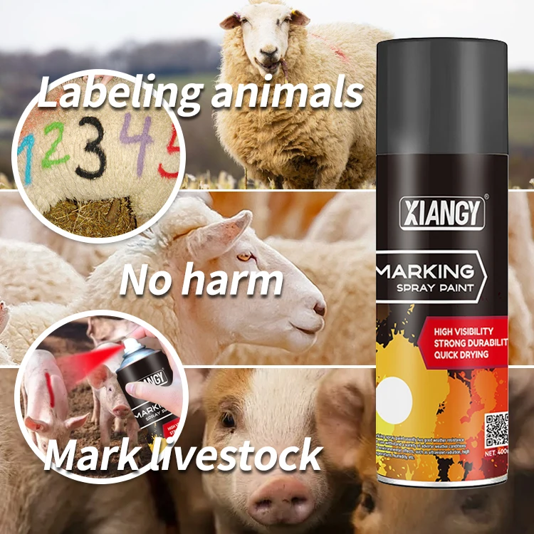 Factory 400ml Farm Sheep Pig Cattle Sow Tag Spray Paint Marker For Livestock Animal Marking Spray Paint