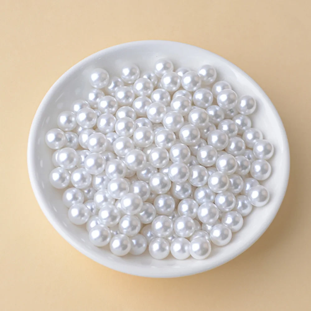 Wholesale ABS Acrylic Round Beads Faux Pearls NO Hole 1.3-10MM Mixed Color for Craft DIY Jewelry Making