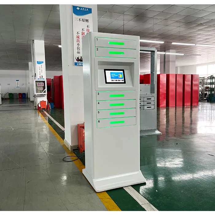 Quick Charge Support Self Service Kiosk Cell Phone Charging Stations with 43 Big Screen for Advertising
