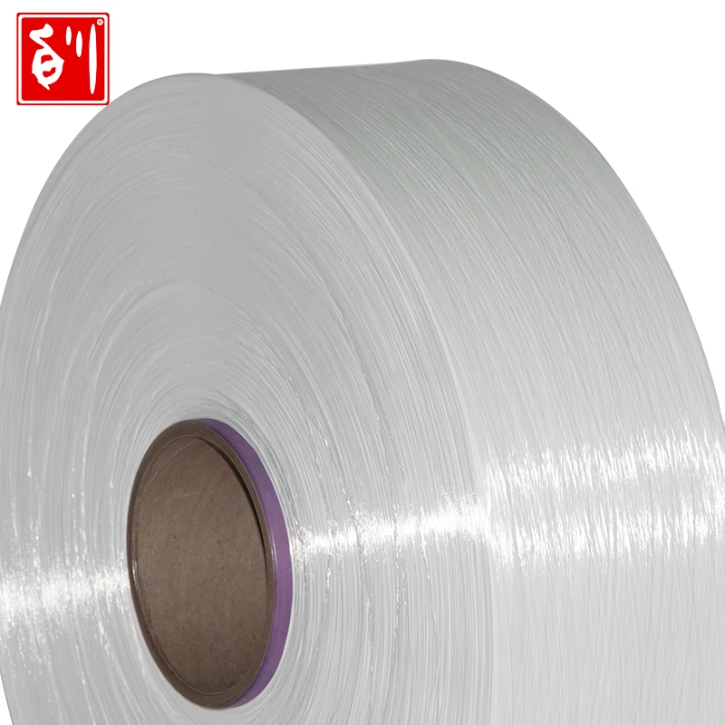 Baichuan переработанная полиэфирная пряжа FDY яркая белая Регенерированная пряжа 8/1