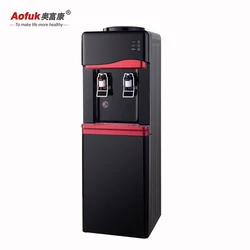 freestanding  black color electronic cooling hot cold  fountain drink water dispenser machine bottled top 5 gallons for home use