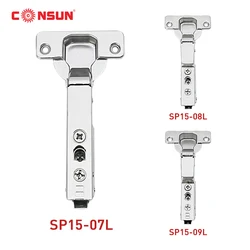 Consun Furniture Kitchen Hardware Mounting Plate Concealed Linear Plate 3d Cabinet  Hydraulic Clip On Soft Close Hinges