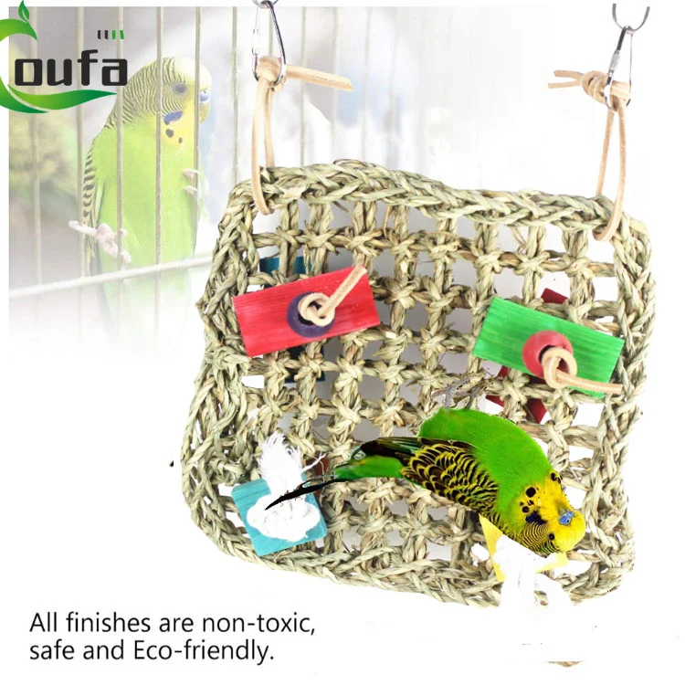 Seagrass Foraging Parrot Toy Bird Climbing Net Toy For Both Large Small Breeds Birds