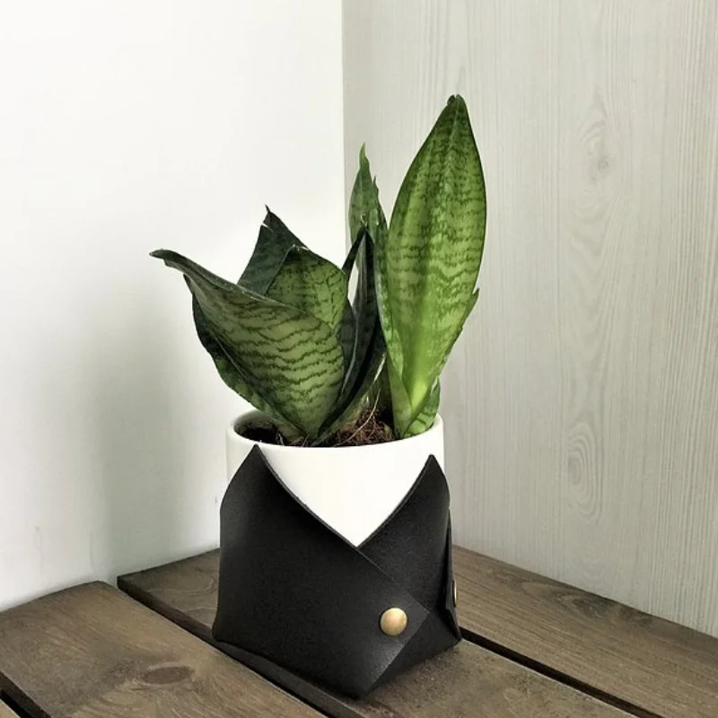  Современный чехол-подставка из искусственной кожи для цветочных горшков чехол подарочных корзин растений