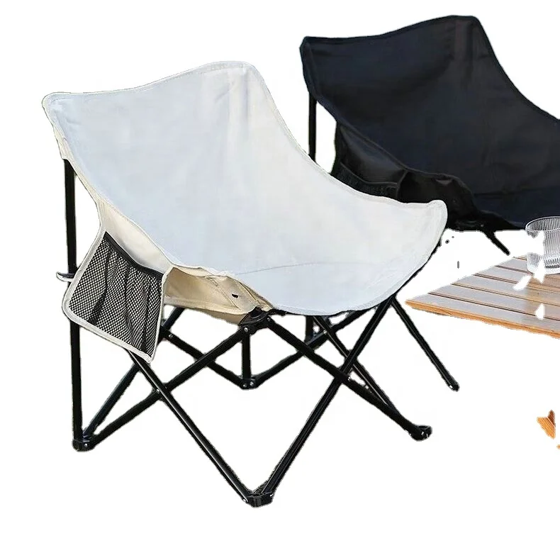 Outdoor Small Folding Metal Light Weight 600D  Oxford Cloth Adult Picnic Fishing Camping Beach Moon Chair