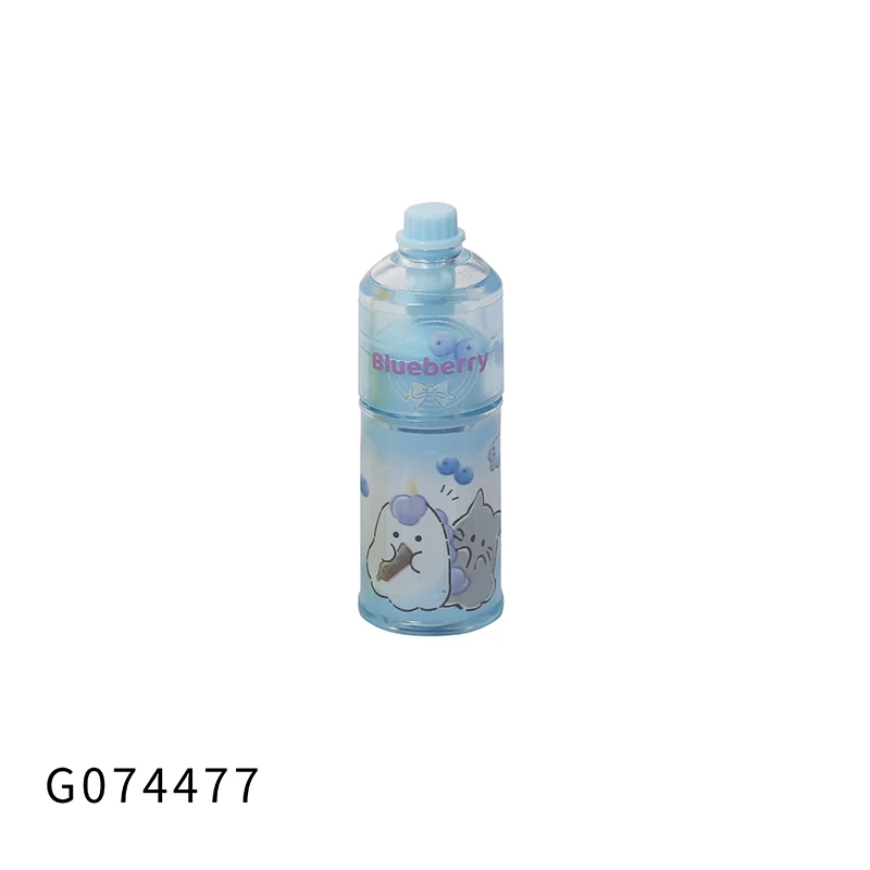 Custom Cute stationary six-color Cartoon Obakenu Tea bottle Shape kawaii stationery eyeshadow Highlighter Pen for children