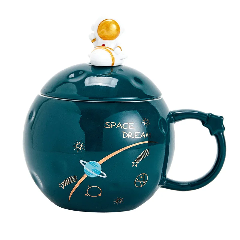 RM-009 Creative planet ceramic cup gift box net red mug astronaut companion gift office coffee cup CHAIV