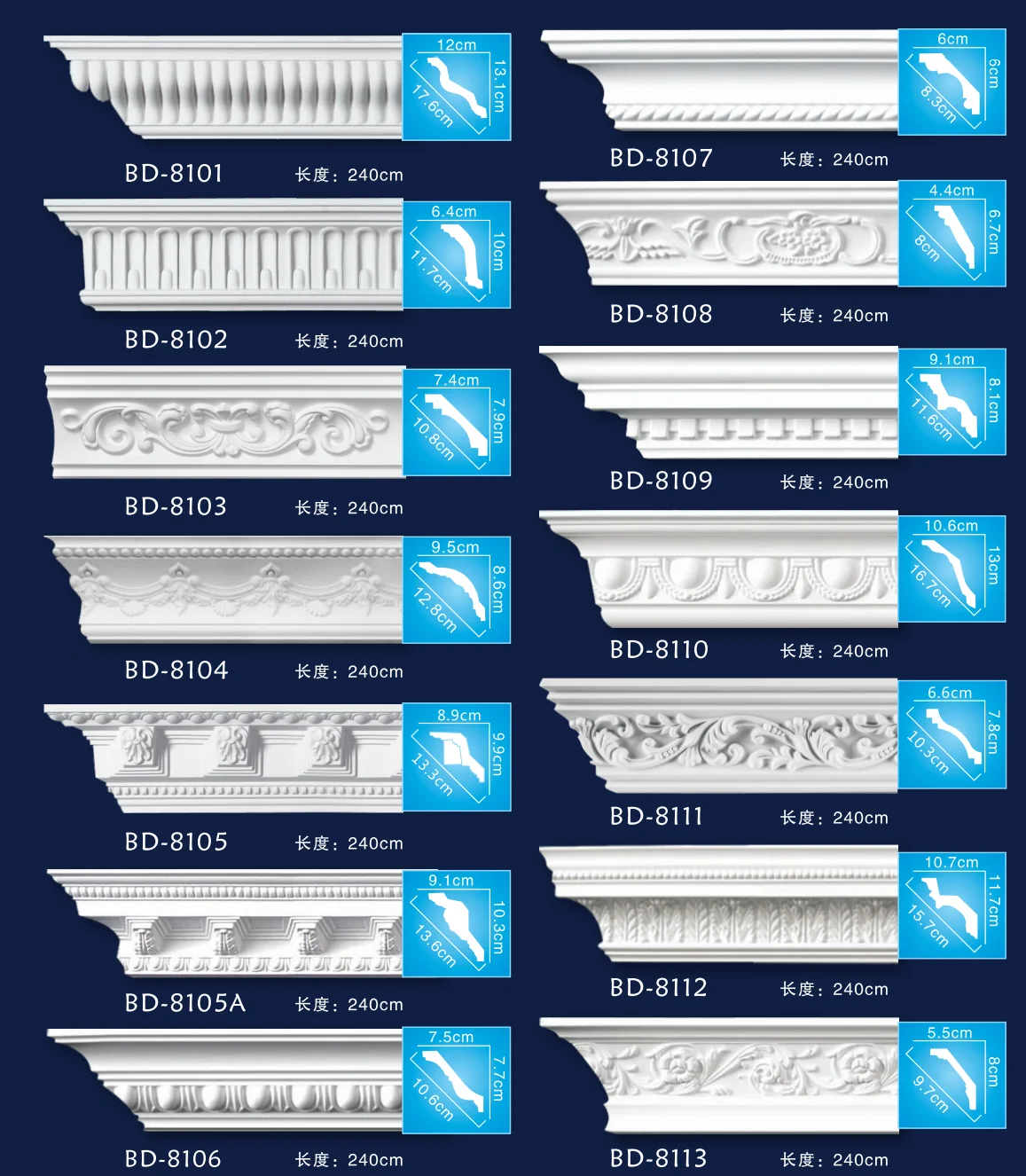 European style cornice moulding polyurethane crown molding pop design fireproof gypsum cornice moulding
