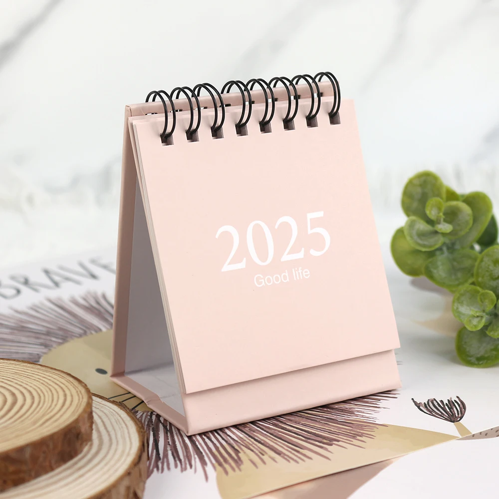 Wholesale Full Color Custom Design Calendar 2025 New Yearly Monthly Desk Wall Calendar Printing Logo Style Calendar